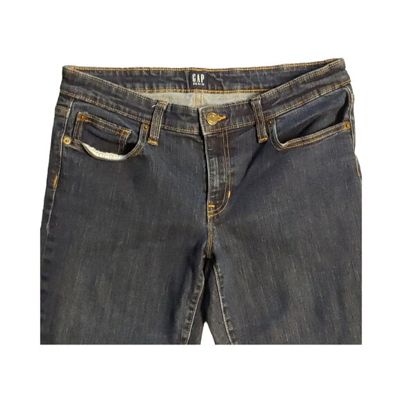 Gap Denim Legging Women's Size 30 Dark Wash Low Rise Stretch Cropped Skinny Leg - Picture 6 of 10